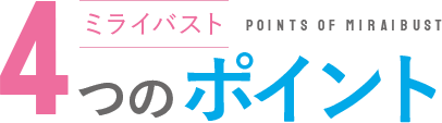 ミライバスト4つのポイント